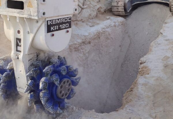 How a KEMROC KR 120 Rotary Drum Cutter Increased Trenching Productivity in 70 MPa Limestone in Dubai. 
