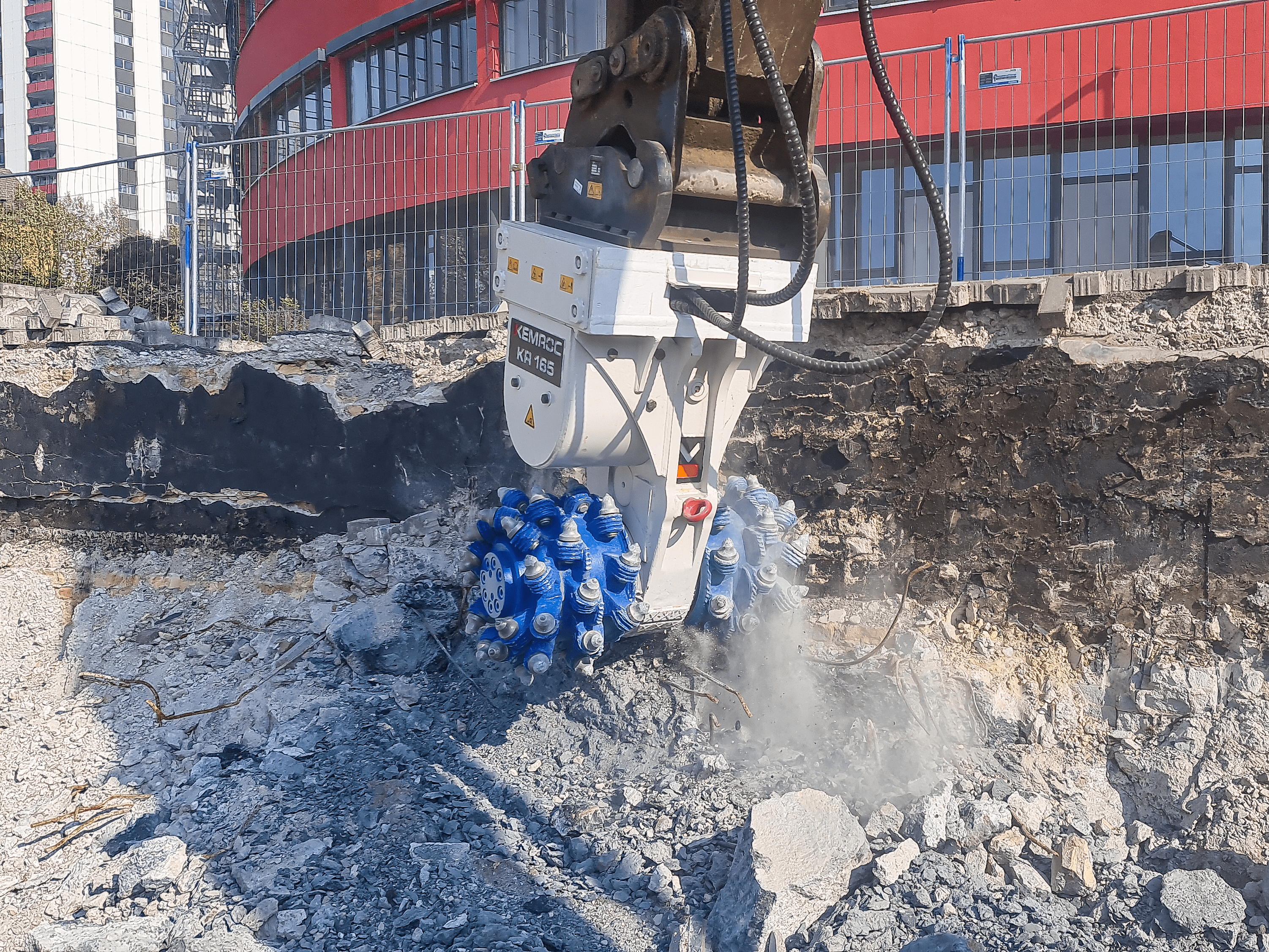 KR Drum Cutters by KEMROC in reinforced concrete